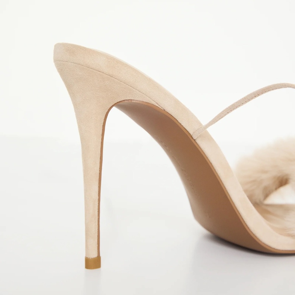GOOD AMERICAN BRAND Sooo Cute!!! Brand New Good American Fur Heels size 10 - Picture 3 of 7